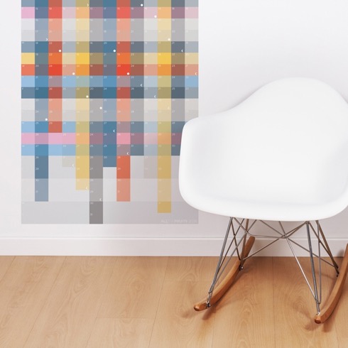 ブロックパターンが美しい・・・。アートな2016カレンダー【Wallpaper Year Planner 2016】