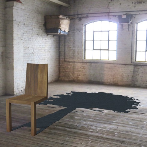 二本脚で立つ椅子。その影は・・・【The Tree Shadow Chair】