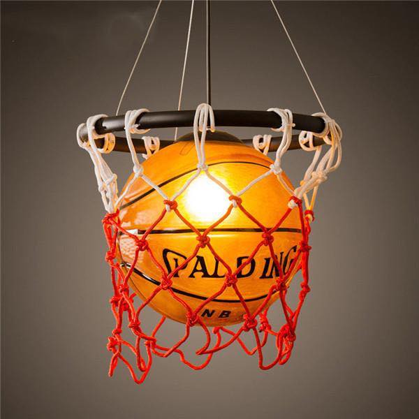 バスケットゴールがお部屋を照らす？インテリア照明【Vintage Basketball Pendant Light】