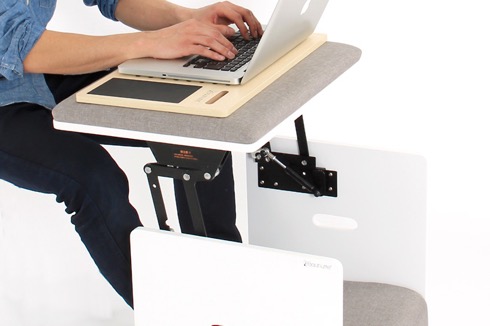 PCデスクにもオットマンにも変身する万能スツール【ソファ+(プラス)】