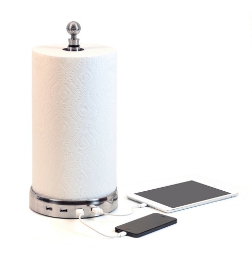 スマホが充電できる？！ ペーパータオルホルダー【TowlHub】