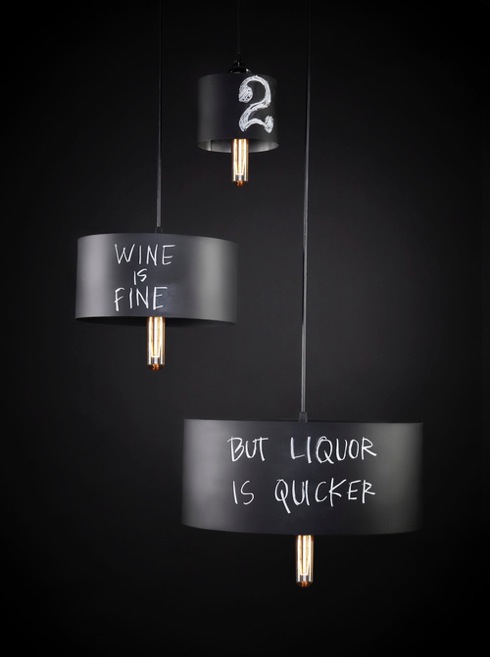 自由に落書きできる黒板な照明【Chalk Pendants】