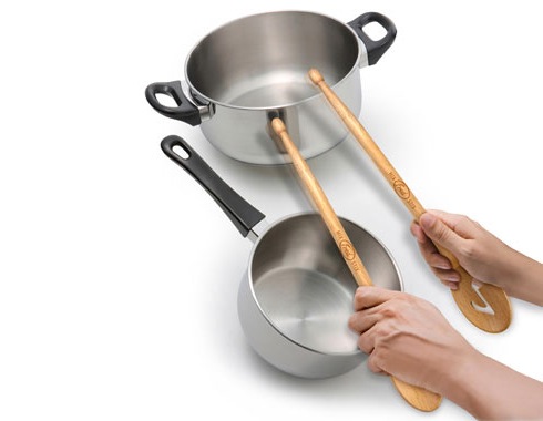 料理は軽快なリズムで。ドラムスティックなクッキングスプーン【MIX STIX Drumstick Spoons】