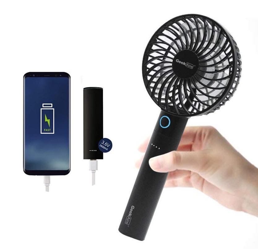 スマホが充電できるミニ扇風機【Geek Aire GF2】