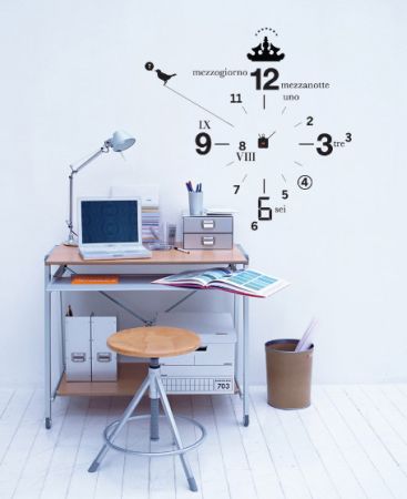 壁にステッカーを貼り付けて、自分だけの「壁掛け時計」を作ろう！【DIY Wall Clock】