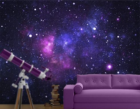 YAMATOな気分が味わえる宇宙空間のウォールペーパー【Fleece Wall Mural Galaxy】
