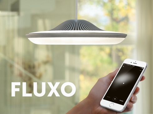 スマホを使って光の「向き」まで変えられるLED天井照明【FLUXO】