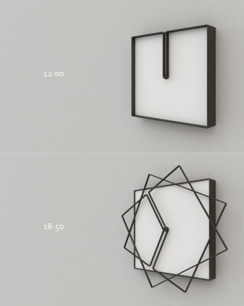 フレームが回転する不思議な時計【FLAME】