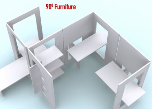 昔懐かしい「型抜き」を思い出す、折りたたみ×組み立て式の家具！【90° Furniture】