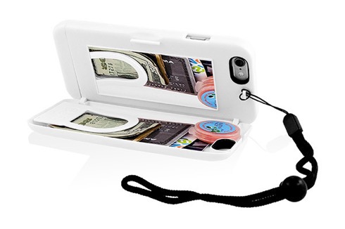 ミラー＆収納ケース付き！ スタンドにもなるiPhone6ケース【eyn】