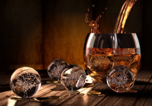 お酒が飲みたくなる・・・。まん丸の氷が作れるアイストレー【Rox】