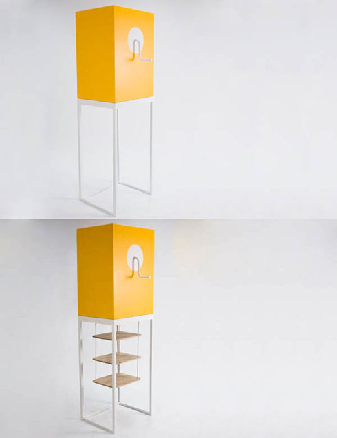 ハンドルが付いたカラクリ収納【Jack in the Box】