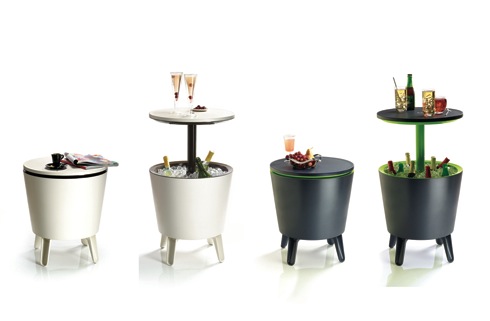 中でしっかり冷えてます。ワインクーラー付きのサイドテーブル【Cool Bar】