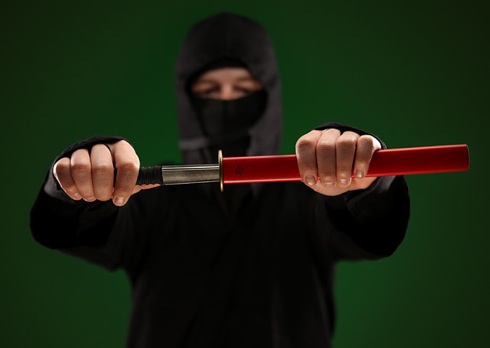 あなたもNINJAになれる？ 刀デザインのキッチンナイフ【Samurai Sword Kitchen Knife Set】