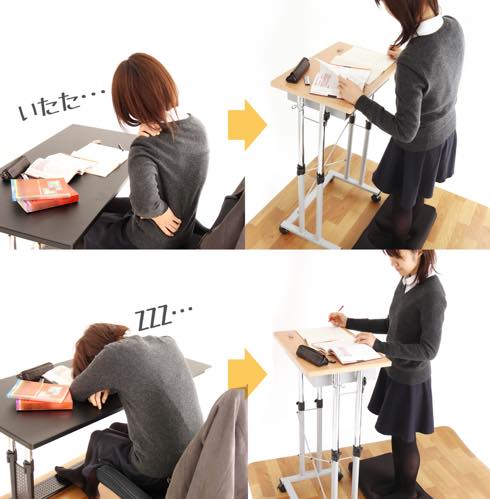 お子さんも立って勉強する時代になりました。【スクールスタンディングデスク】
