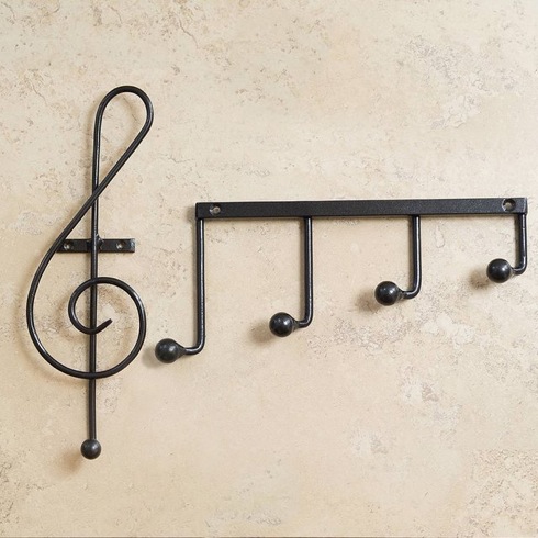 壁に描く五線譜。音符のウォールフック【Note Hooks】