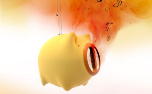 目から血涙を流す？ ブタさんの茶こし【ANGRY PIG】