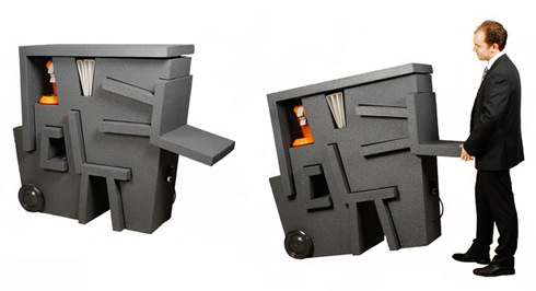 持ち運べるSOHOオフィス家具セット【Kruikantoor】