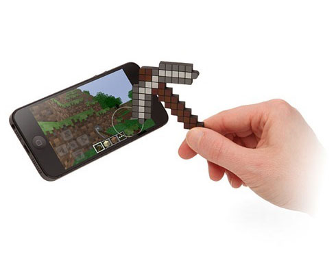 Minecraft PEで遊ぶならコレを！ピッケル型のスタイラス【Minecraft Pickaxe Touchscreen Stylus】