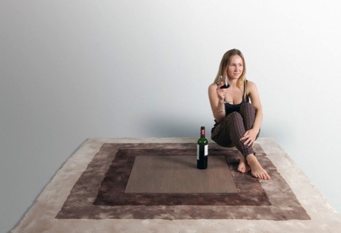 テーブルになるラグ【Woody】