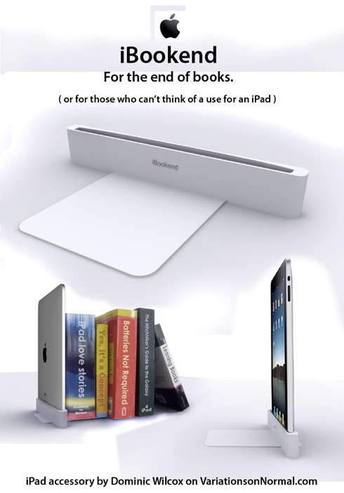 ブックエンドになるiPadスタンド:【iBookend】