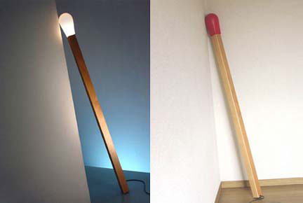 巨大なマッチ棒。実は照明なんです【Match Lamp】