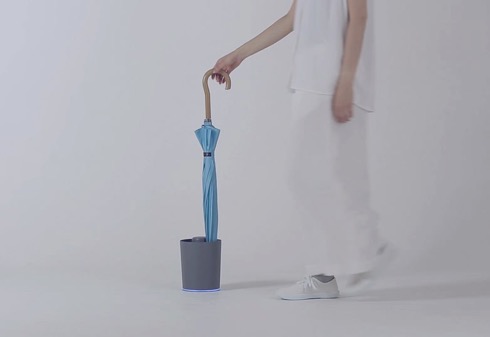 雨の日はLEDでお知らせ。スマホ連動の傘立て【Umbrella stand】