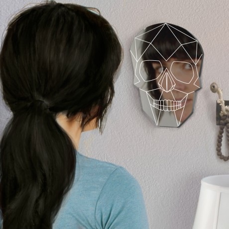 もれなく顔がガイコツになる鏡【Skull Wall Mirror】