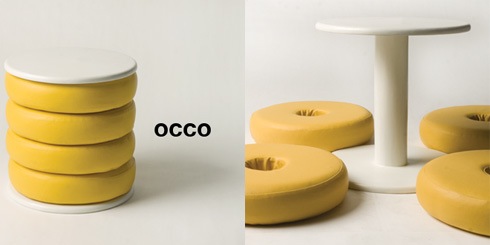 少しでも部屋を広く使いたい人のためのクッション＋テーブル【occo】