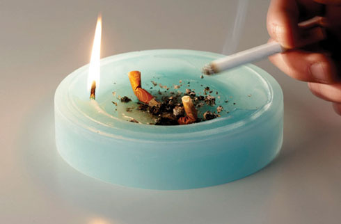 ライターにもなるキャンドル灰皿【vizio】
