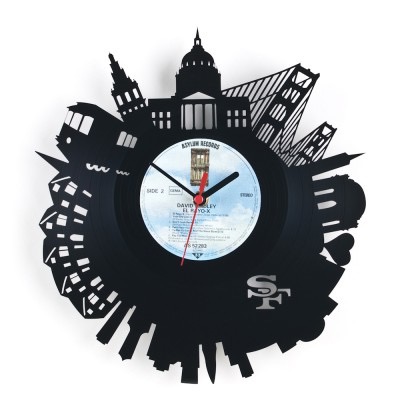 アナログレコードをリサイクルした都市時計【RE_VINYL】