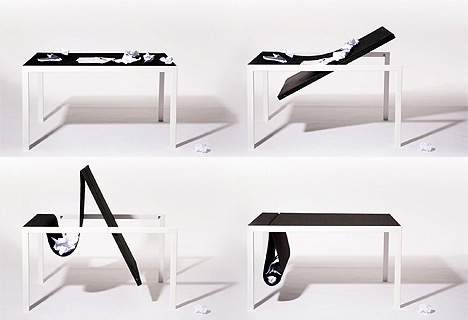 あっという間にお片づけができるテーブル【Turntable】