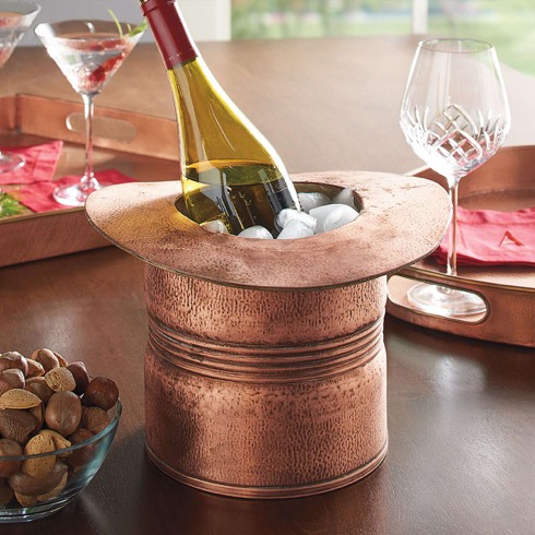 おしゃれなハットのワインクーラー【Copper Top Hat Wine Cooler】