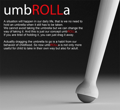 傘＋ローラー？これはなかなか便利かも【umbROLLa】