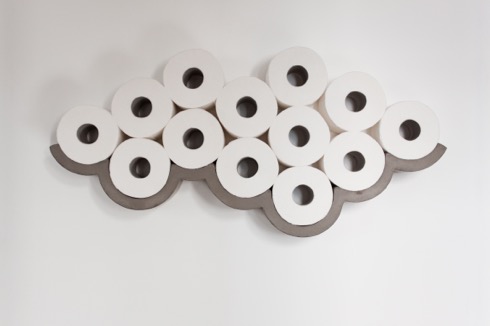 まるで雲のよう。トイレットペーパーのための棚【CLOUD Toilet paper shelf】
