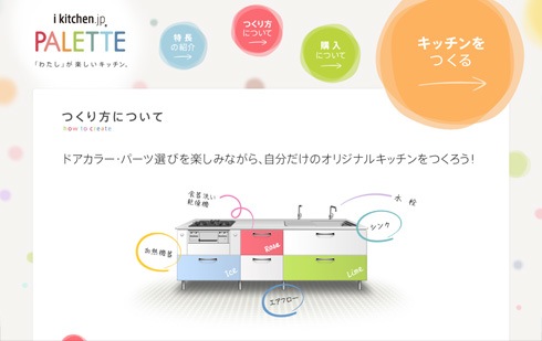 好きなキッチンを自由にデザインできるWebサービス【ikitchen.jp PALETTE】