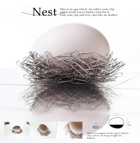 クリップで出来た「鳥の巣」【Nest】