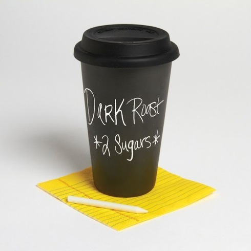 紙カップじゃありませんよ。黒板にもなるマグ【I Am Not a Paper Cup Ceramic Chalkboard Mug】