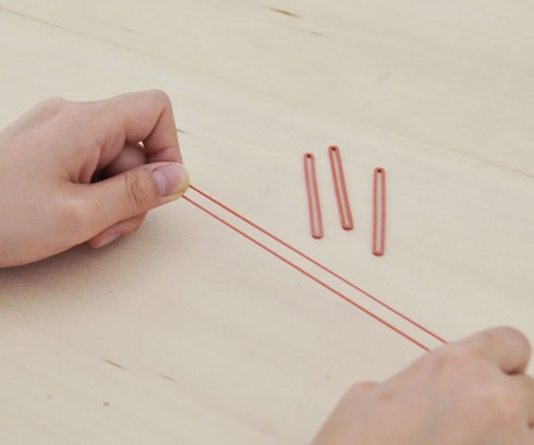 整理しやすい「まっすぐな」輪ゴム【Straight Rubber Band】