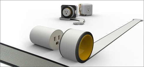 これでオッチョコチョイでも転ばない？平べったい延長コード【Retractable Tape Cord】