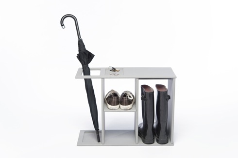 傘立て・靴箱がセットになった玄関ベンチ【Hi Bench】