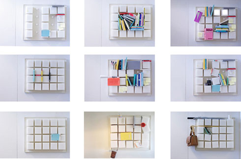 光るシリコンキューブを並べて作る本棚【SAI】