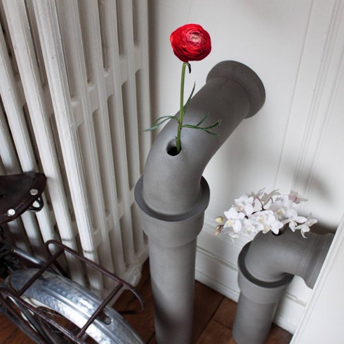 コンクリート配管のフラワーベース【Pipeline】