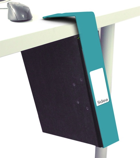 デスクに引っ掛けて使う便利なファイルボックス【subfile】