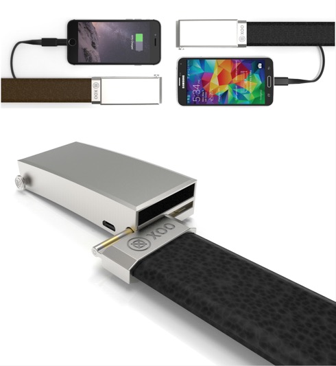 モバイルバッテリー内蔵？！ スマホが充電できるベルト【XOO Belt】