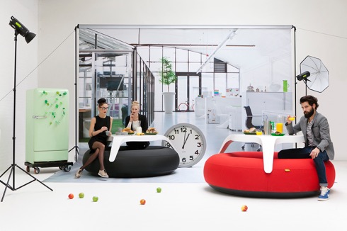 掘りごたつみたいなドーナツ型テーブルセット【DoNuts】