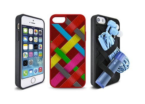 ゴムバンドでイヤホンなどを収納できるiPhoneケース【Tangle】