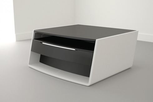 充電ステーション（電源）が付いたコーヒーテーブル【@home】