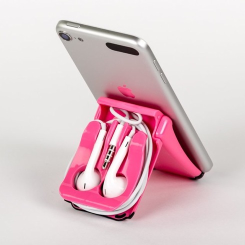 イヤホンを収納して持ち運べるコンパクトなiPhoneスタンド【EarPod Case &#038; Stand】