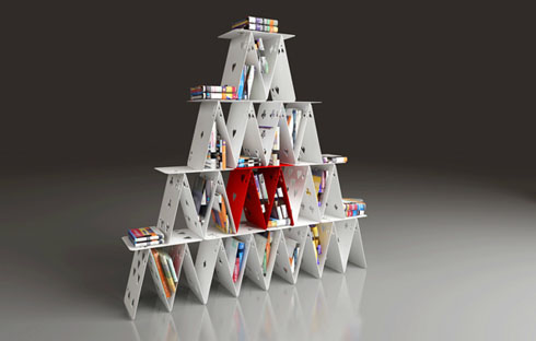 トランプタワーな本棚が作れるマガジンラック【ComeQuandoFuoriPiove】